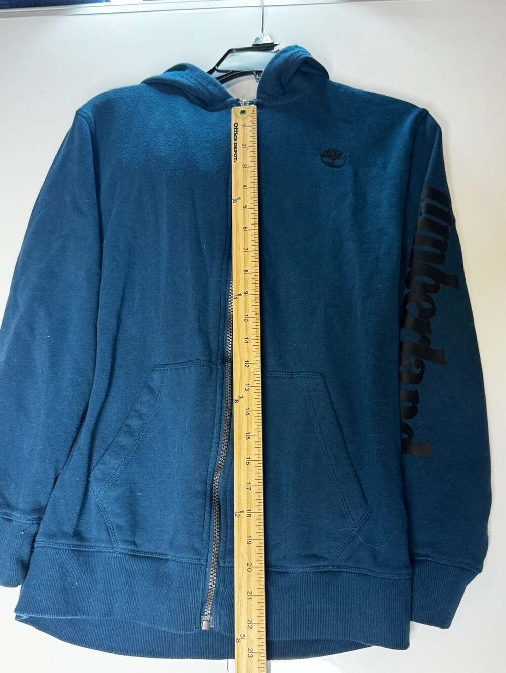 Timberland Full Zip Hoodie Size XL 18-20 Blue Cotton Blend